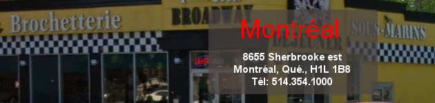 Broadway Pizzeria Commandez en Ligne | 514-354-1000 | 8655 Sherbrooke est, Montreal